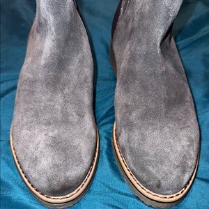 Chic Gray Suede Ankle Boots